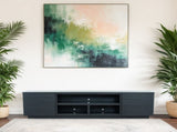 89 inch TV Stand for TVs up to 100 inches, No Assembly Required, Black Finish B108P255354