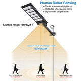 ZNTS LED Solar Street Light Motion Sensor Dusk to Dawn Outdoor Road Lamp 31904546