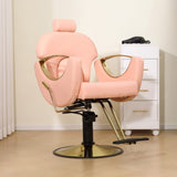 ZNTS 360° Swivel Reclining Salon Barber Chair with Heavy Duty Hydraulic Pump for Hair Stylists Home W676P187969