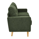 67.7" Wide Mid-Century Modern Upholstered Tufted Loveseat Sofa With Wooden Legs B343P339291