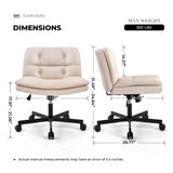 UPGRADE! Larger Size 360&deg Swivel Home Office Desk Chair with Wheels W1403P155225