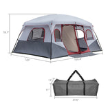 10 Person Family Cabin Tent, 2 Room Huge Tent with Storage Pockets for Camping 49558745