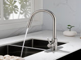Single Handle High Arc Pull Out Kitchen Faucet,Single Level Stainless Steel Kitchen Sink Faucets 15374222
