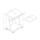 Utility Cart Microwave Cart Kitchen Cart Computer Cart one gliding shelf two shelves rounded corners B107P269958
