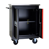 DOUBLE-DOOR CLAPBOARDl MULTI-FUNCTION TOOL CART--BLAK&RED W1102P245240