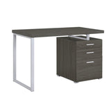 3-drawer Office Desk in Weathered Grey Finish B016P163568