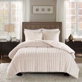 King/Cal King Faux Fur Comforter Mini Set B03596915