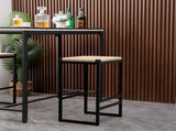 Set of 2 Backless Bar Stools for Kitchen Counter Paper Rope Woven Dining Chairs for Home & Kitchen W1757104743