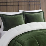 Full/Queen Plush to Sherpa Down Alternative Comforter Set B035100530