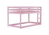 Solid Wooden, Solid Rubber Wooden Twin over Twin Loft Bed with Ladder, with Bed Platform of W504P191672