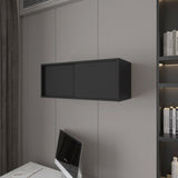 Anegam Floating Cabinet with Sliding Door, Black B128P244998