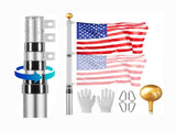 20FT Heavy Duty Telescoping Flagpole Kit, 3x5 American Flag for Outside 38831817
