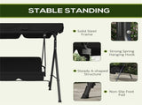 3-Seat Outdoor Patio Swing Chair-Black 98165052