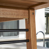Carlton Honey Wood Patio Wood Dining Table B093121228