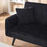 Minimalist style, straight-line corduroy sofa suitable for sitting and lying in the living room and W1658P251975