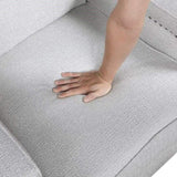 Push Back Reclining Chair Transitional Style Gray Chenille Upholstery 1pc Cushion Seat Modern Living B011P264613