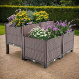 31.5x31.5x19.6in Raised Garden Beds Outdoor, Polypropylene Planter Boxes Outdoor for Vegetables, 70829699