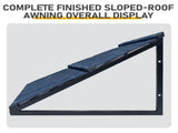 52"x18" Navy Blue Awning, Iron Frame, Corrugated Steel Tile Coating 23981193