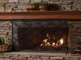 Fireplace Screen with Iron Frame and Panel Design, Indoor Firescreen and Spark Guard for Fireplace 72393463
