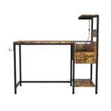 Computer Desk with Power Outlet & Storage Shelves, Study Writing Table with USB Ports Charging W578P191951