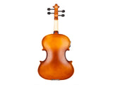 4/4 Solid Wood EQ Violin Case Bow Violin Strings Shoulder Rest Electronic 22611277