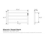 22.5" Brushed Gold Heated Towel Rack for Bathroom,Wall Mounted with Intelligent Touch Screen Timer, 35567914