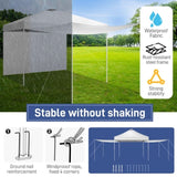 10x10FT pop up Canopy Tent with 2 sidewallsOutdoor Canopy Tent for Parties 22018317