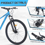 29 Inch Wheels 8 Speed Mountain Bike, for Men Women Boys and Girls, Front Suspension, Steel Frame W1019P225392