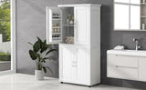 Tall and Wide Bathroom Floor Storage Cabinet, Bathroom Storage Unit, Freestanding Cabinet with 4 WF323345AAK