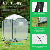 49''x49''x63'' Mini Greenhouse w/ Detachable Base Wind Ropes 87288420