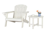 46*46*46cm Single Layer Round HDPE Side Table White 64319396
