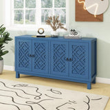 ZNTS Large Storage Space Sideboard, 4 Door Buffet Cabinet with Pull Ring Handles for Living, Dining 39069160