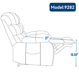 ZNTS Lift Recliner Chair Heat Massage Dual Motor Infinite Position Up to 350 LBS Large Electric Power W1803P244622