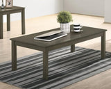 ZNTS Dark Grey Color Elegant 3pc Coffee Table Set 1x Coffee Table and 2x End Tables Living Room Furniture B011P237489