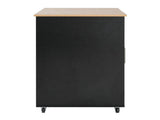 Mobile Kitchen Cart with Storage, 39.76'' Rolling Kitchen Island with 2 Doors, 3 Drawers & N779P373196B