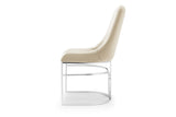Emrald Modern Style 2PC Dinning Chairs made with wood and Steel Legs Beige B009P298424