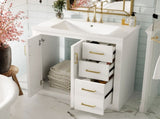 30'' Bathroom Vanity with Ceramic Sink Combo, Solid Wood Frame Bathroom Storage Cabinet, N710P191947K