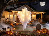 5FT Hanging Swing Ghost Halloween Decor, Warm White LED Lights 16.4FT Remote Control, Adjustable 72349301