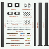 Hand Rails for Outdoor Steps, 4-5 Step Handrail 2 Pack T3210P298174