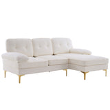 Three-Seat Simple And Stylish Indoor Modular Sofa Beige 82830683