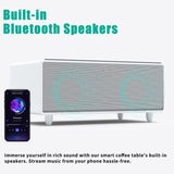 Modern Smart Coffee Table with Built-in Fridge, Bluetooth Speaker, Wireless Charging, Touch Control W1172P178882