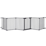 150" Adjustable Safety 6 Panels Play Yard Metal Doorways Fireplace Fence Christmas Tree Fence W206P150112