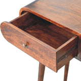 Artisan Furniture Solid Wood Light Walnut Curved Edge Console Table B182P280815