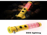 Yellow Multi-functional car safety hammer with Flashlight 86957341