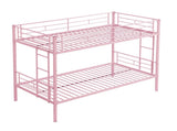 METAL BUNK BED PINK Twin Over Twin W311P201415