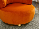 COOLMORE 360 Degree Swivel Cuddle Barrel Accent Sofa Chairs, Round Armchairs with Wide Upholstered, W395102774