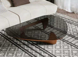 Modern Glass Coffee Table, 35.8" x 25.6" x 15.7" Mid Century Modern Coffee Table, Sleek Coffee W3101P493240