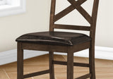 Dining Chair, 44" Height, Set Of 2, Side, Upholstered, Counter Height, Dining Room, Kitchen, Dark B2710P287015