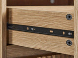 Handleless Grille-Finished 3-Drawer Bedside Table P2 Particleboard MDF & Melamine Veneer 33514426