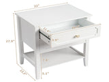 Wood Nightstand End Side Table with 2 Drawer for Living Room, Bedroom 64916799